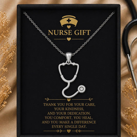 Stethoscope Necklace | 925 Sterling Silver Jewelry | Medical Symbol Pendant | Meaningful Gift for Doctor or Nurse