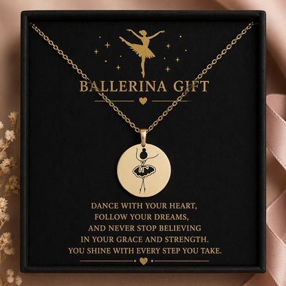 Ballerina Necklace | 925 Sterling Silver for Dancers | Minimal Ballet Jewelry | Dance Recital Gift