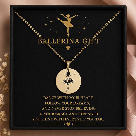Ballerina Necklace | 925 Sterling Silver for Dancers | Minimal Ballet Jewelry | Dance Recital Gift