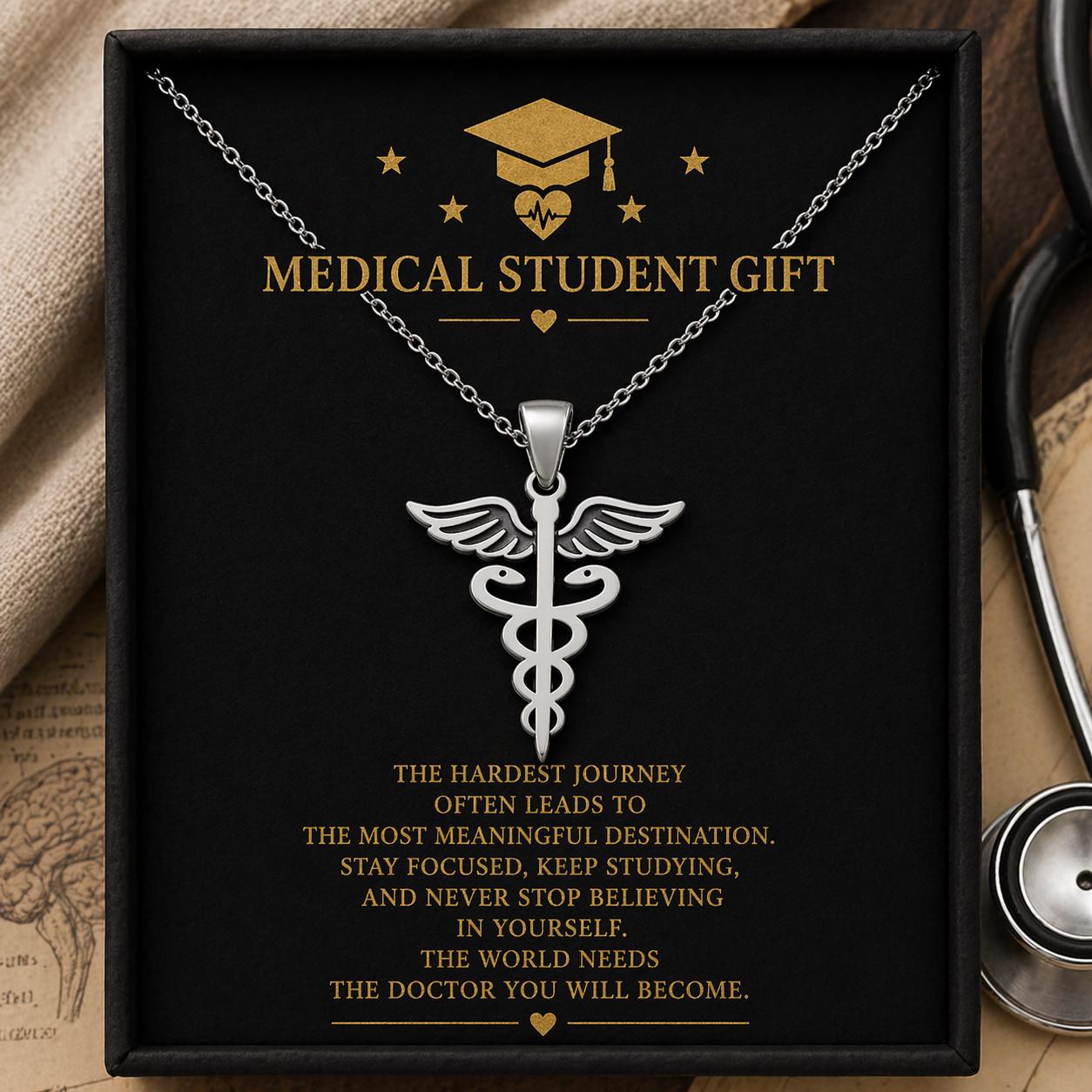 Caduceus Necklace | Sterling Silver Jewelry | Greek Mythology Symbol | Meaningful Gift