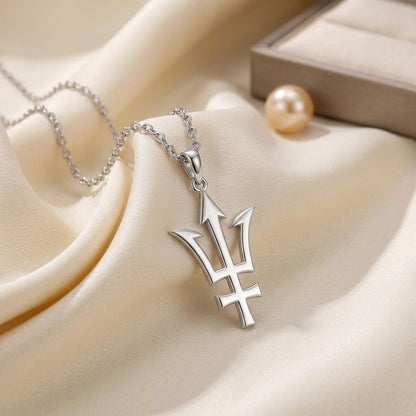Neptune Symbol Necklace | 925 Sterling Silver | Astrology Mythology | Spiritual & Thoughtful Gift