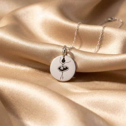 Ballerina Necklace | 925 Sterling Silver for Dancers | Minimal Ballet Jewelry | Dance Recital Gift