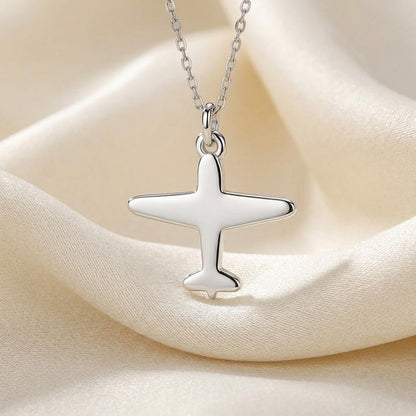 Airplane Necklace | 925 Sterling Silver Jewelry | Aviation & Travel Theme Pendant | Meaningful Gift for Pilots
