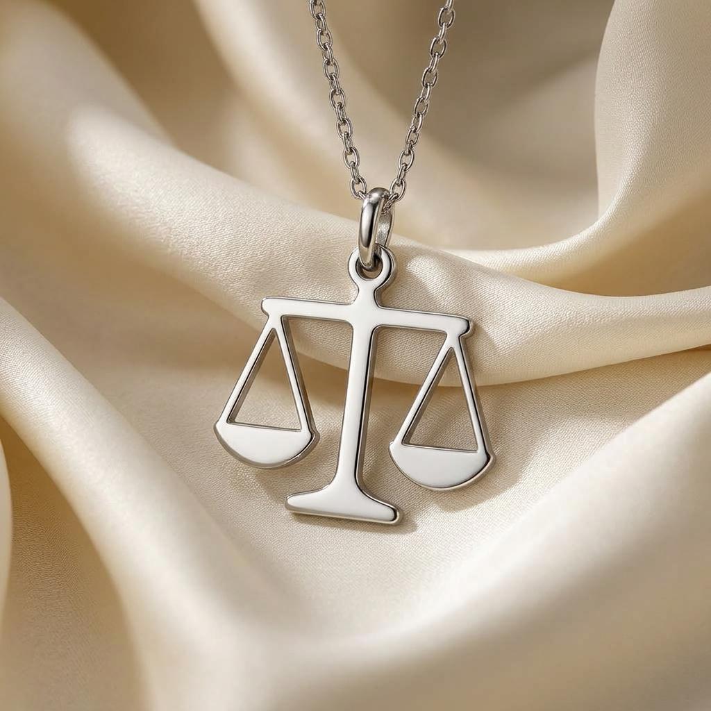 Scales of Justice Necklace | 925 Sterling Silver Jewelry | Lawyer Balance Pendant | Meaningful Graduation Gift