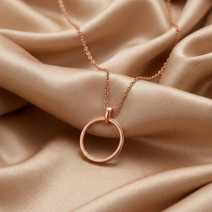 Open Circle Eternal Necklace | 925 Sterling Silver for Women | Minimalist Symbolic Design | Meaningful Everyday Gift