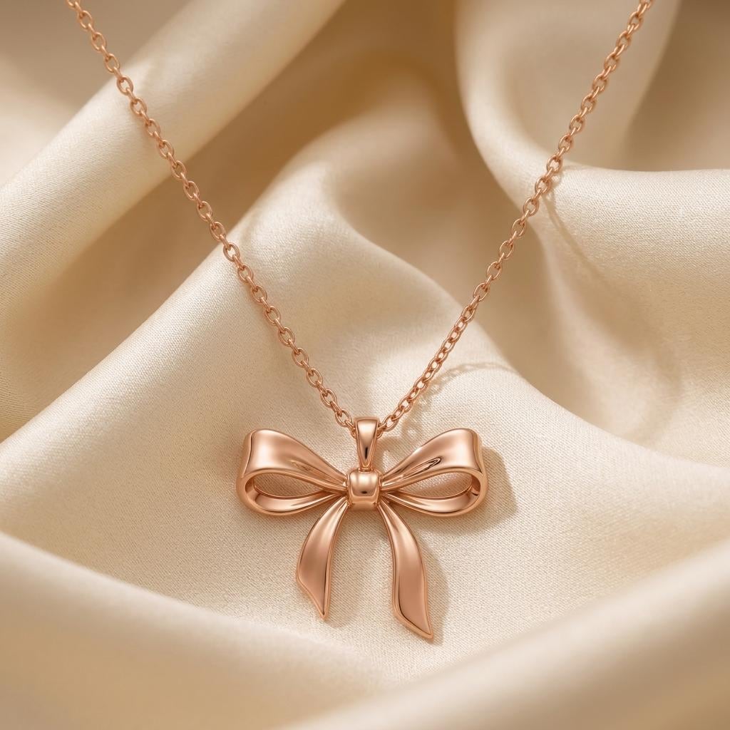 Elegant Bow Pendant | 925 Sterling Silver | Dainty Chic Style | Meaningful Gift for Her