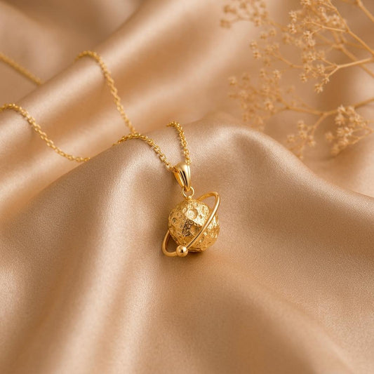 Asteroid Orbit Necklace | 925 Sterling Silver | Celestial & Space Theme | Meaningful Gift for Her