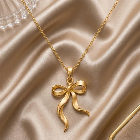 Ribbon Flow Necklace | 925 Sterling Silver | Elegant Ribbon Design | Thoughtful Gift for Her