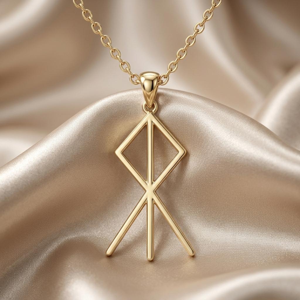 Viking Courage Rune | 925 Sterling Silver | Norse Mythology Symbol | Gift for Strength & Protection