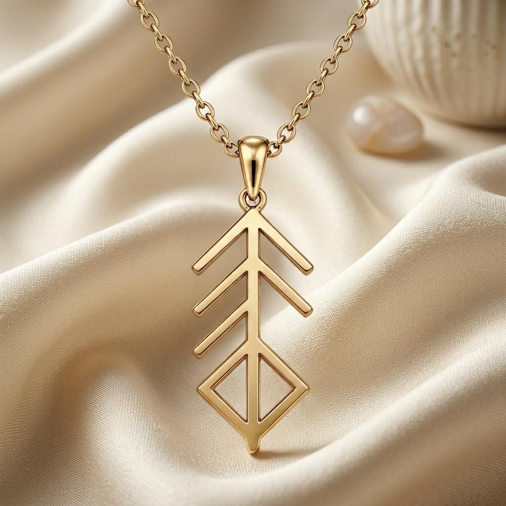 Viking Music Bind Rune Necklace | Sterling Silver | Norse Mythology Theme | Gift for Music Lovers
