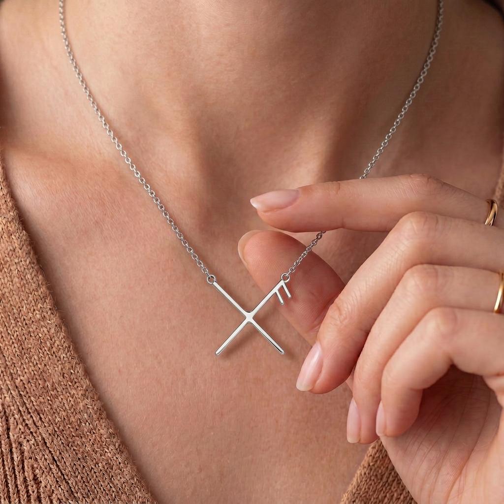 Viking Good luck / Good fortune Pendant Necklace | 925 Sterling Silver Jewelry | Norse Runic Symbol Theme | Meaningful Good Luck Gift
