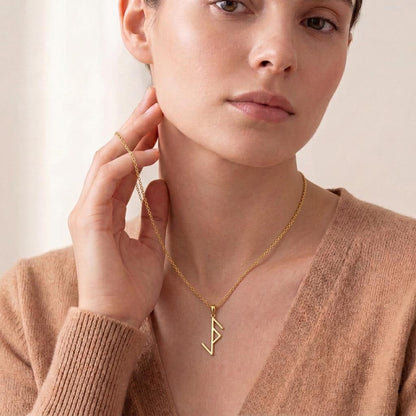 Viking Protection Rune Necklace | 925 Sterling Silver | Norse Mythology Symbolism | Empowering Protection Gift