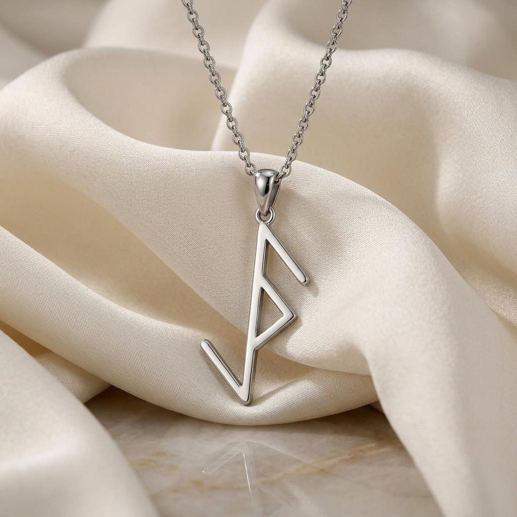 Viking Protection Rune Necklace | 925 Sterling Silver | Norse Mythology Symbolism | Empowering Protection Gift