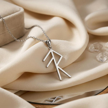 Viking Energy Bind Rune Necklace | 925 Sterling Silver ,Gold Plated | Norse Mythology Amulet | Empowerment & Protection Gift