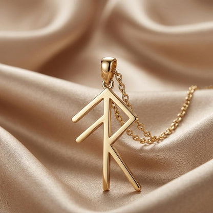 Viking Energy Bind Rune Necklace | 925 Sterling Silver ,Gold Plated | Norse Mythology Amulet | Empowerment & Protection Gift