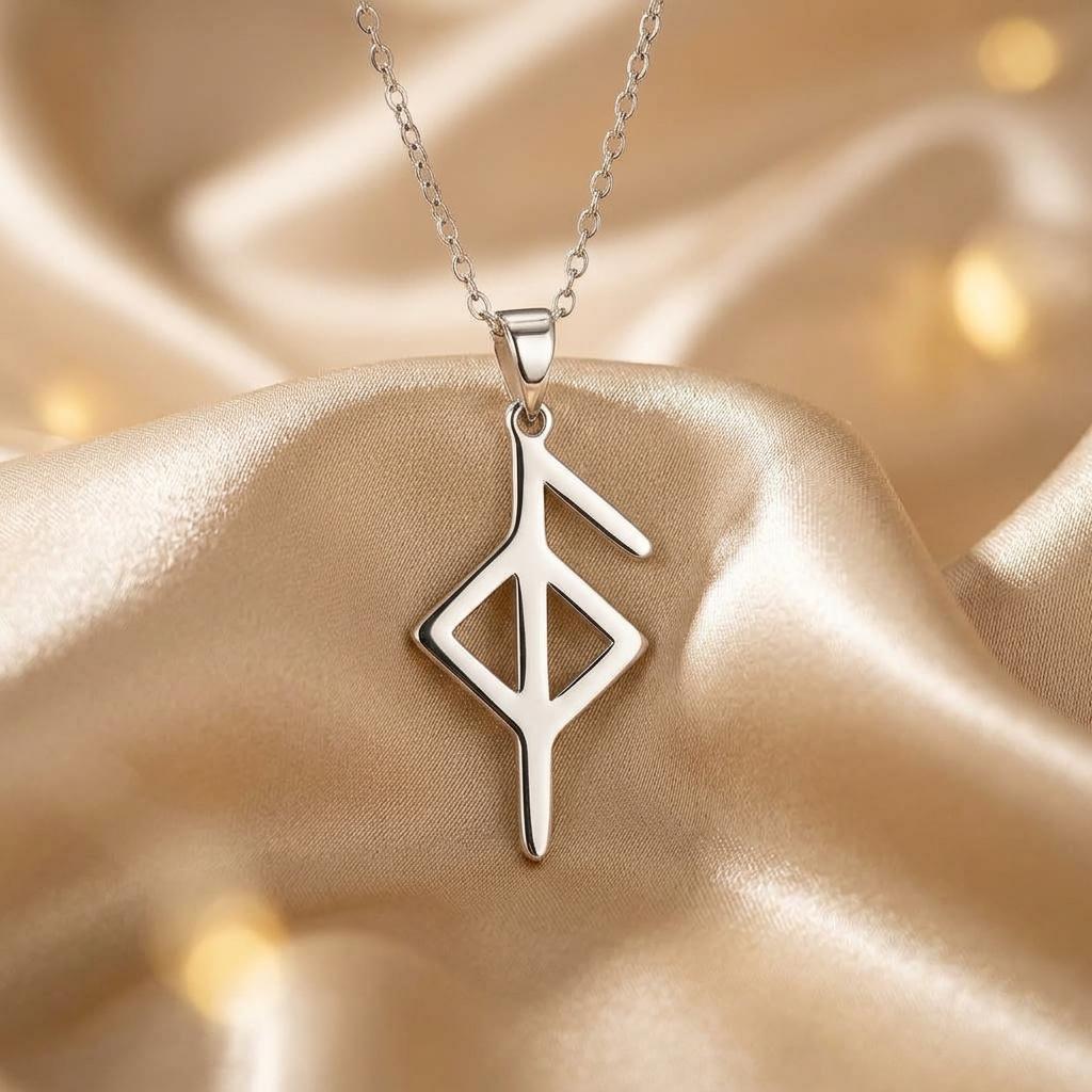 Handmade Health Rune Necklace | 925 Sterling Silver | Viking Nordic Symbol | Meaningful Wellness Gift