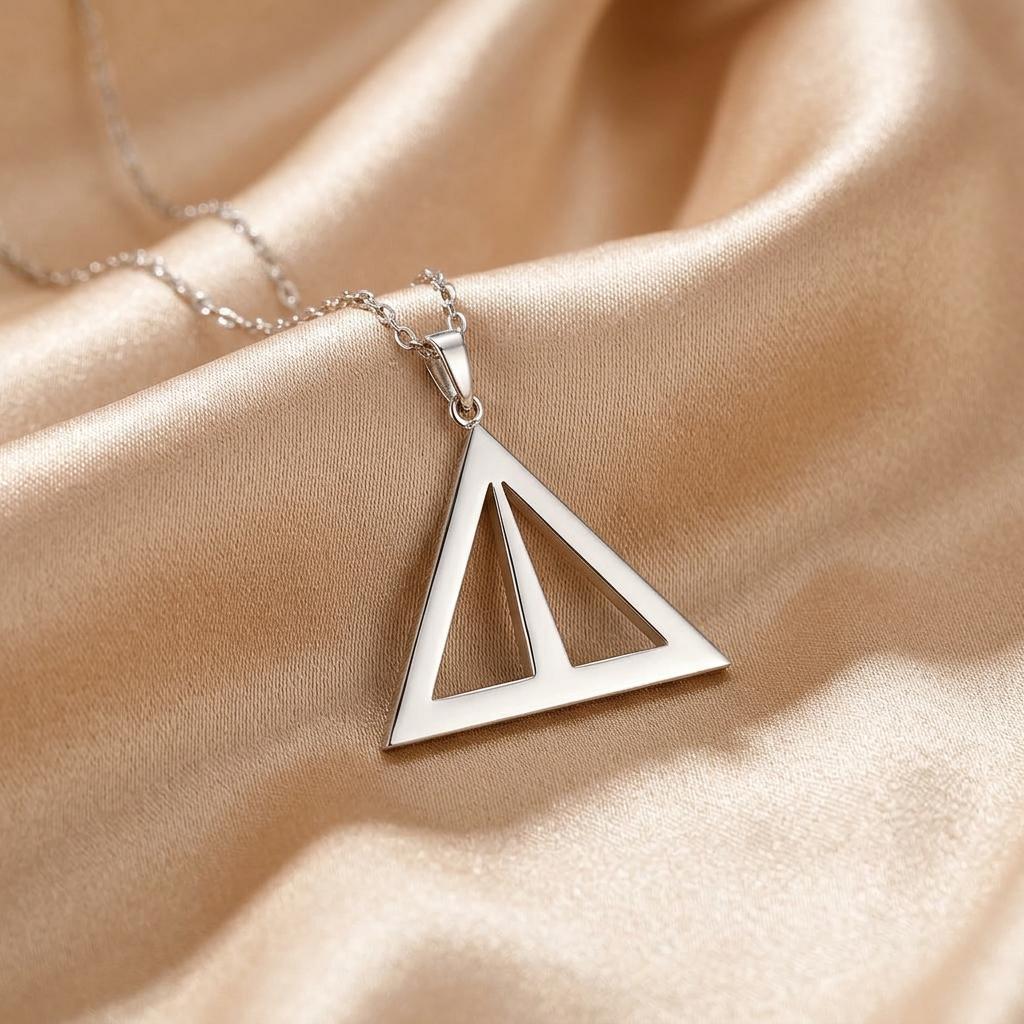 Asia Symbol Necklace | 925 Sterling Silver | Geometric Minimalist | Meaningful Keepsake Gift