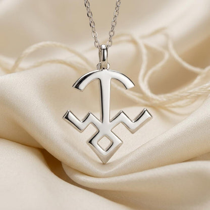 Mula Symbol Necklace | 925 Sterling Silver | Ancient Cosmic Symbol | Meaningful Spiritual Gift