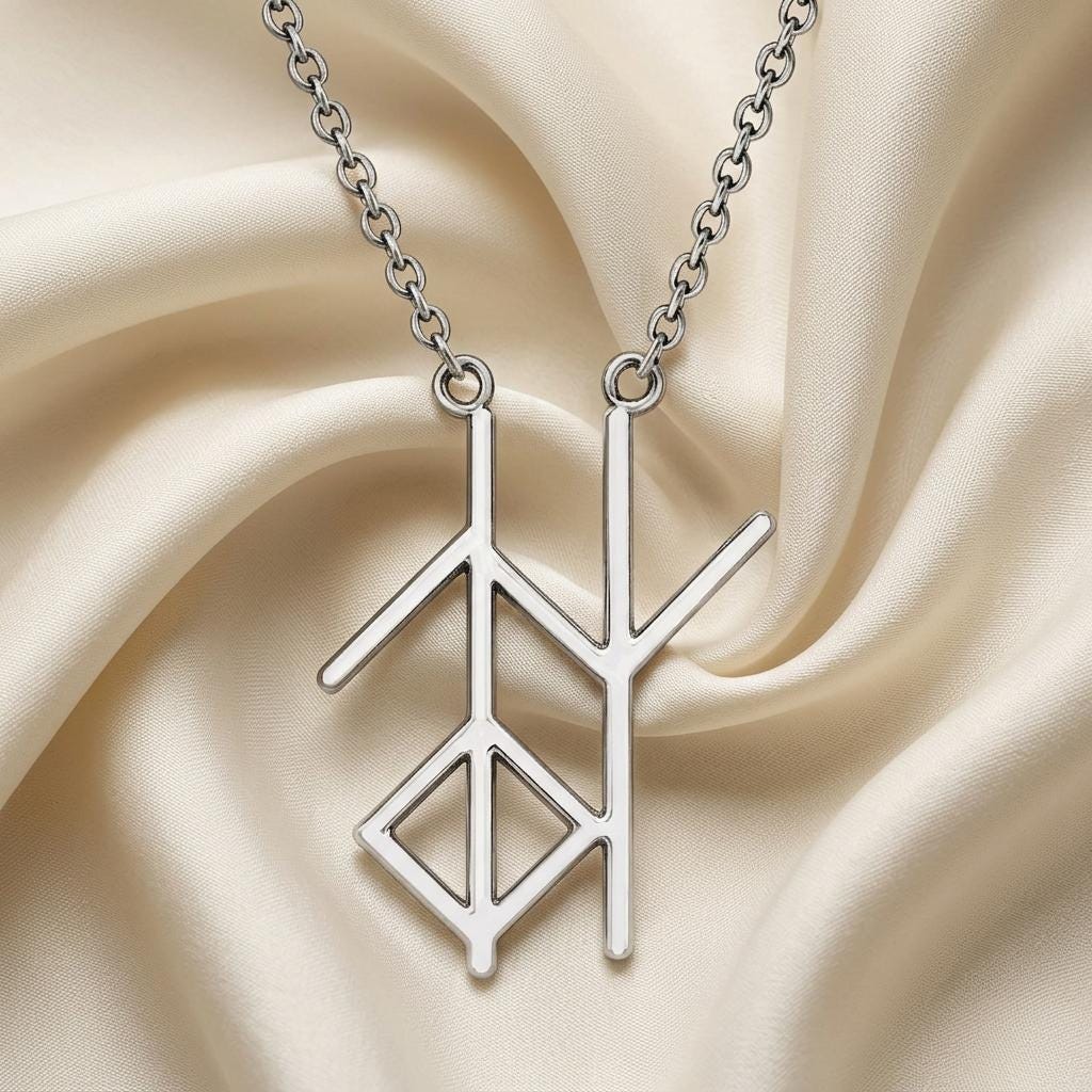 Viking Rune Necklace for Wisdom and Guidance | 925 Sterling Silver | Norse Mythology Theme | Inspirational Keepsake