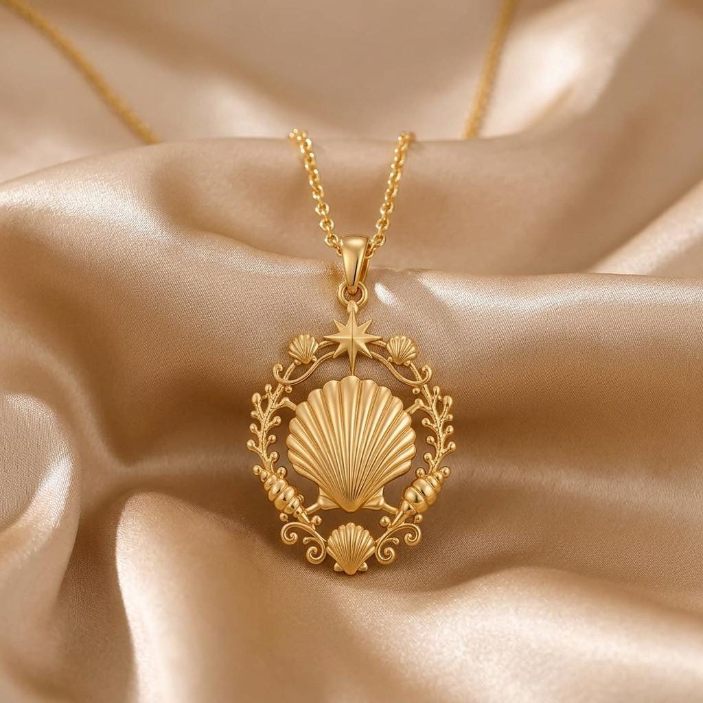 Shell Halo Pendant | 925 Sterling Silver | Oceanic Coastal Theme | Meaningful Keepsake Gift