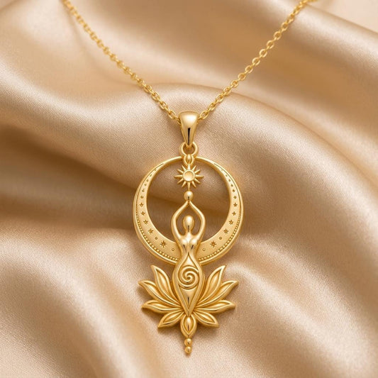 Divine Feminine Symbol Necklace. | Sterling Silver | Spiritual Goddess Charm | Empowerment Gift