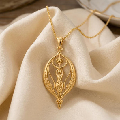 Sacred Womb Necklace | 925 Sterling Silver | Goddess Fertility Symbol | Empowerment Gift