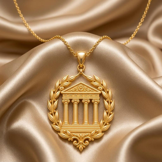 Greek Temple Necklace | 925 Sterling Silver | Ancient Greek Style | Meaningful Keepsake Gift