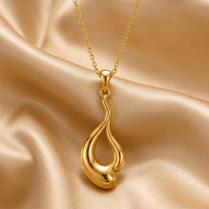 Liquid Flow Pendant | 925 Sterling Silver | Fluid Organic Design | Meaningful Gift