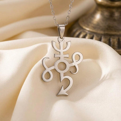 Typhon Astrology Necklace - Sterling Silver, Ancient Greek Design | Mythology Lovers | Esoteric Symbol Jewelry | Meaningful Spiritual Gift