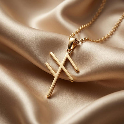 Viking Communication Rune Necklace | 925 Sterling Silver | Norse Symbolic Jewelry | Meaningful Connection Gift