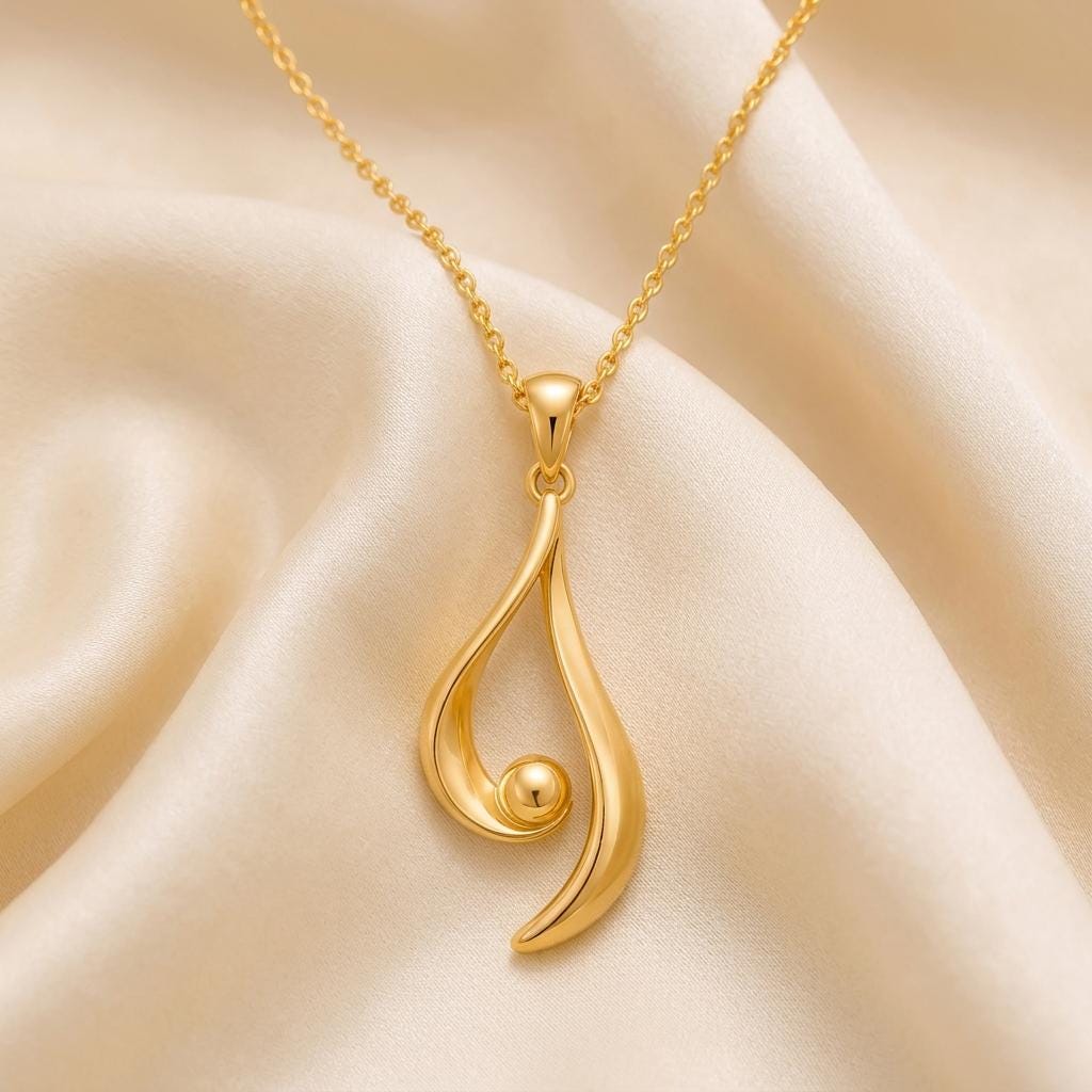 Asymmetrical Aura Pendant | 925 Sterling Silver | Modern Abstract Design | Meaningful Gift for Her