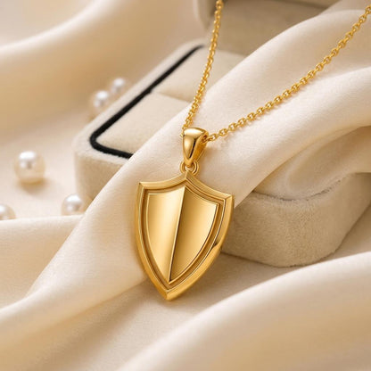 Guardian Shield Necklace | 925 Sterling Silver Jewelry | Symbol of Strength & Protection | Meaningful Gift for Loved Ones