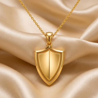 Guardian Shield Necklace | 925 Sterling Silver Jewelry | Symbol of Strength & Protection | Meaningful Gift for Loved Ones