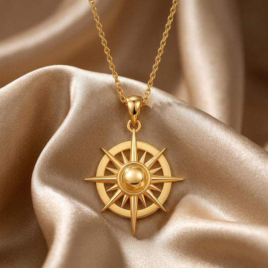 Solar Halo Pendant | 925 Sterling Silver | Celestial Sunburst Style | Inspirational Keepsake Gift