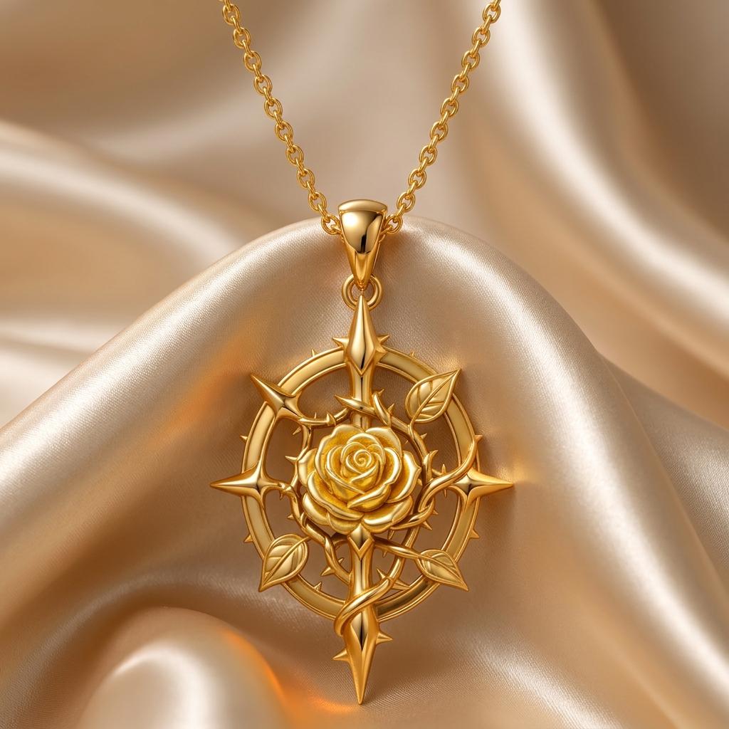 Rose Thorn Pendant | 925 Sterling Silver | Symbolic Floral Design | Meaningful Love Gift