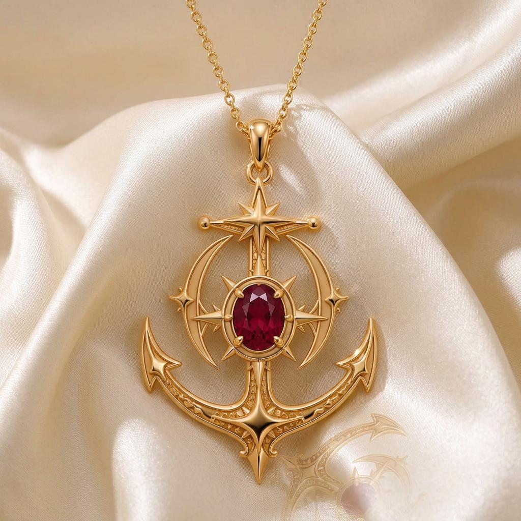 Celestial Anchor Pendant | 925 Sterling Silver | Celestial Nautical Style | Meaningful Keepsake Gift