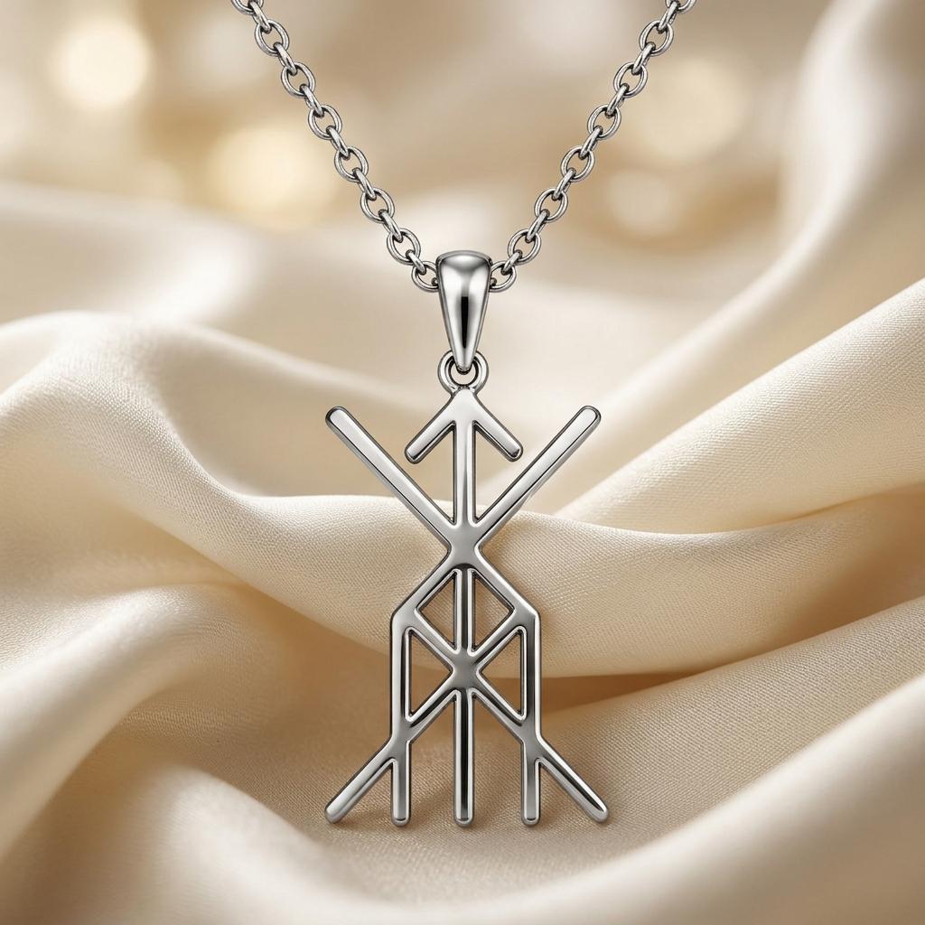 Viking Health and Vitality Bind Rune Necklace | 925 Sterling Silver | Viking Rune Symbolism | Gift for Strength & Health