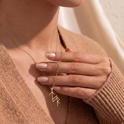 Viking Rune Necklace Justice and Honor | Sterling Silver Jewelry | Norse Mythology Theme | Symbol of Strength Gift