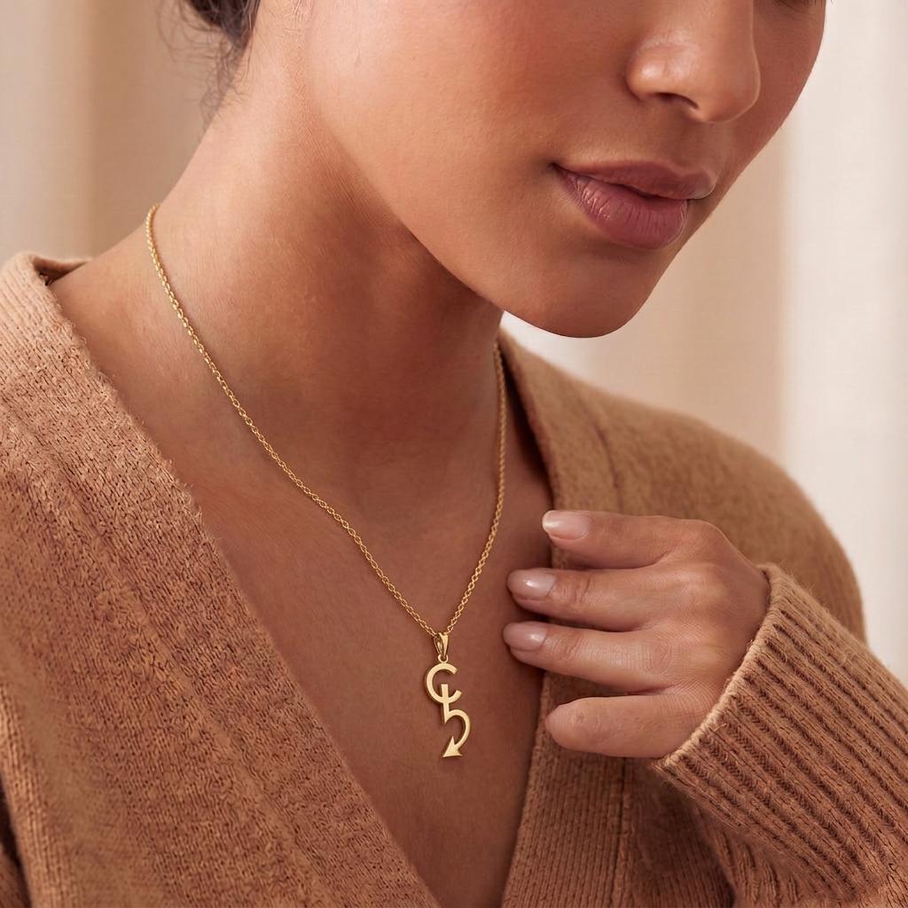 Cerberus Asteroid Symbol Necklace | 925 Sterling Silver Jewelry | Mythological Celestial Symbol | Meaningful Guardian Gift