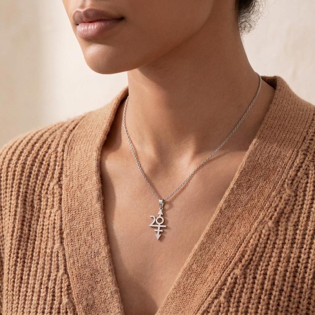 Nibiru Symbol Necklace | 925 Sterling Silver | Cosmic Symbolism | Meaningful Gift
