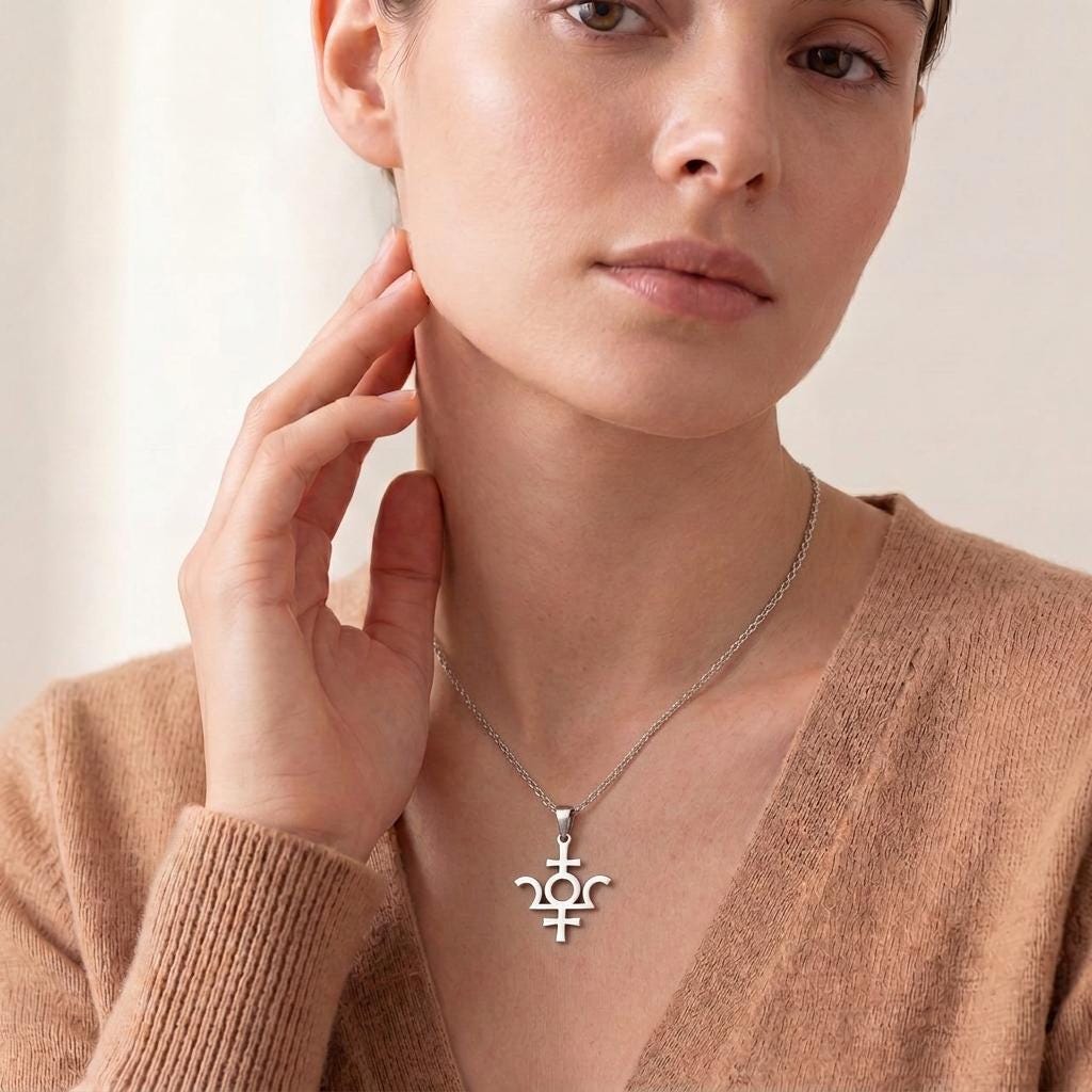 Isis Symbol Necklace 925 Sterling Silver Handmade Astrological Pendant