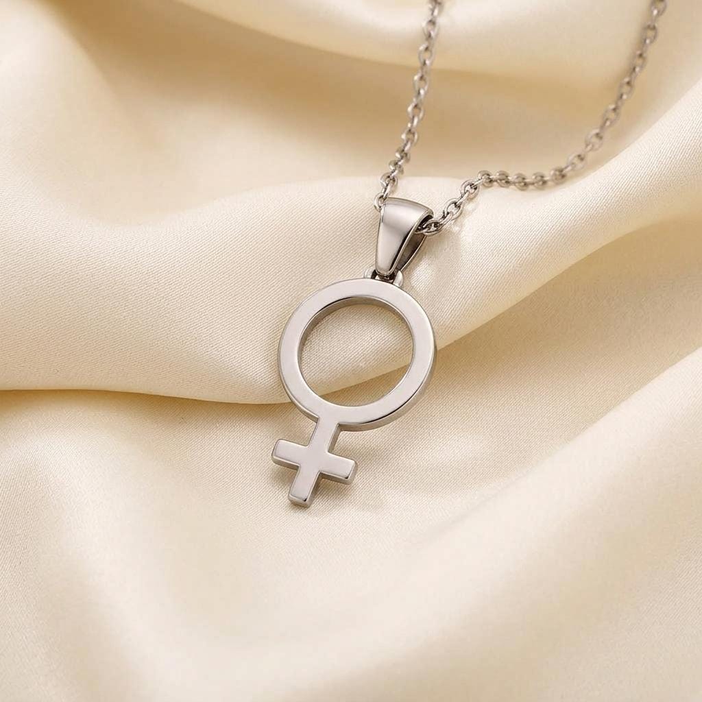 Venus Symbol Necklace, | 925 Sterling Silver for Women | Feminist Symbol Empowerment | Meaningful Gift for Her