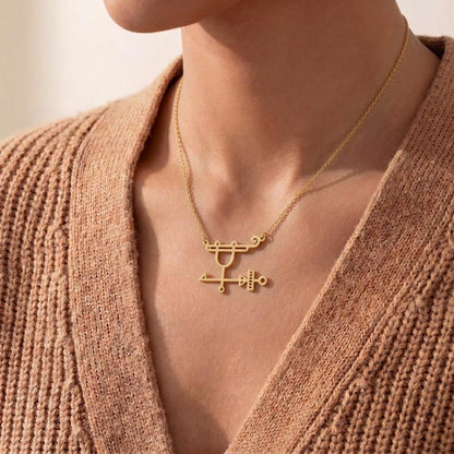 Sabnock Sigil Necklace | 925 Sterling Silver Gothic Jewelry | Occult Protection Talisman | Dark Spiritual Gift