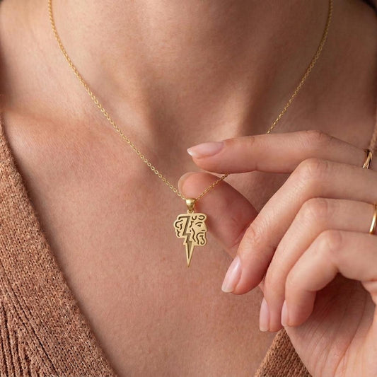 Zeus Lightning Necklace | Sterling Silver Pendant | Greek Mythology Symbol | Meaningful Mythology Gift