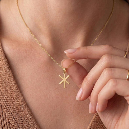 Runic Gebo Is Bindrune Necklace | 925 Sterling Silver | Norse Viking Symbol | Meaningful Gift for Unity