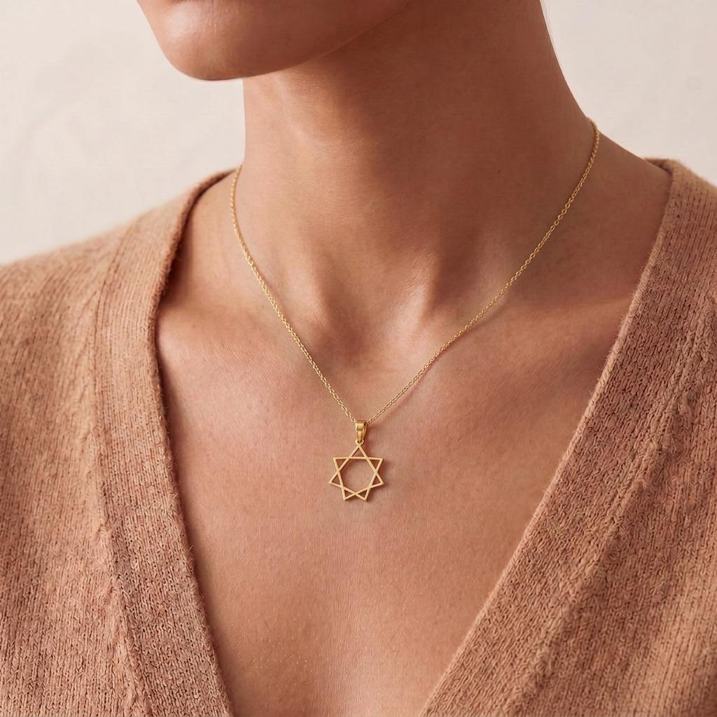 Seven Pointed Star Necklace | 925 Sterling Silver | Heptagram Occult Symbol | Meaningful Spiritual Gift