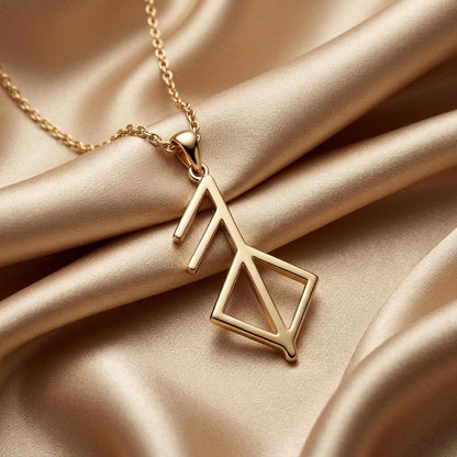 Growing Love Rune Necklace | 925 Sterling Silver | Norse Rune Symbolism | Meaningful Relationship Gift