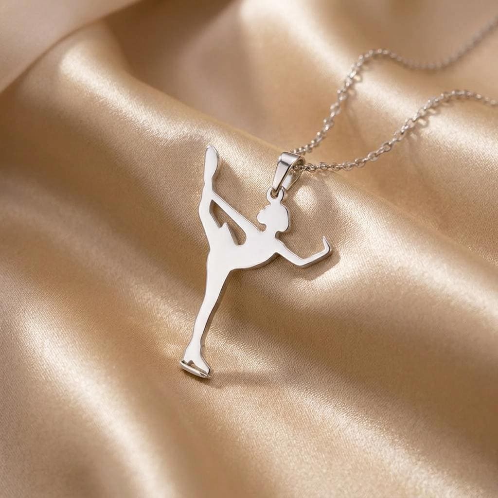 Figure Skater Necklace | 925 Sterling Silver Jewelry | Grace & Motion Pendant | Gift for Dancer or Athlete