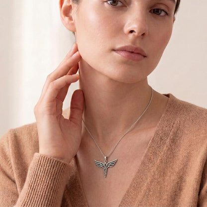 Elven Wing Necklace | 925 Sterling Silver | Fantasy Elf Symbol | Meaningful Gift