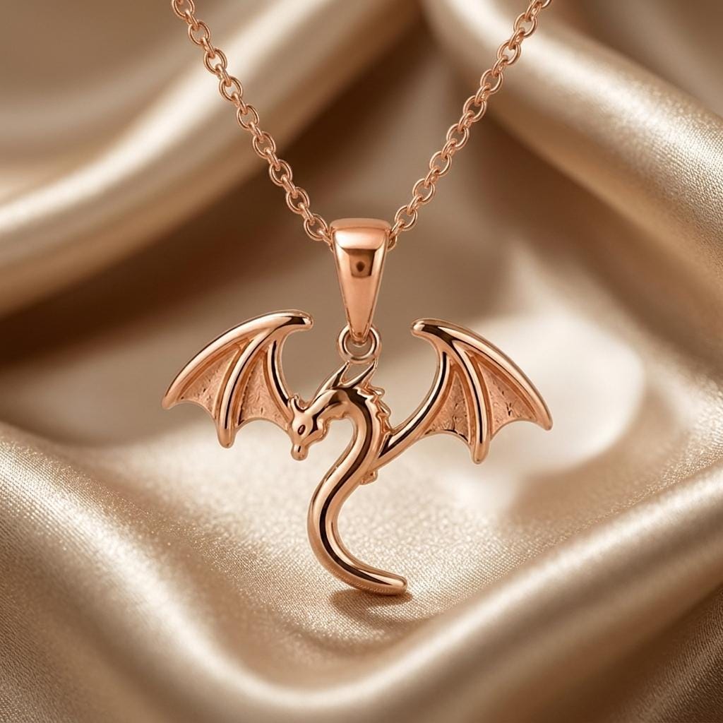 Tiny Flying Dragon pendant | 925 Silver for Fantasy Fans | Mythical Flying Dragon Charm | Unique Gift for Adventurers